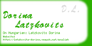 dorina latzkovits business card